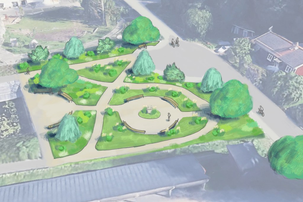 Fickpark och trädplan