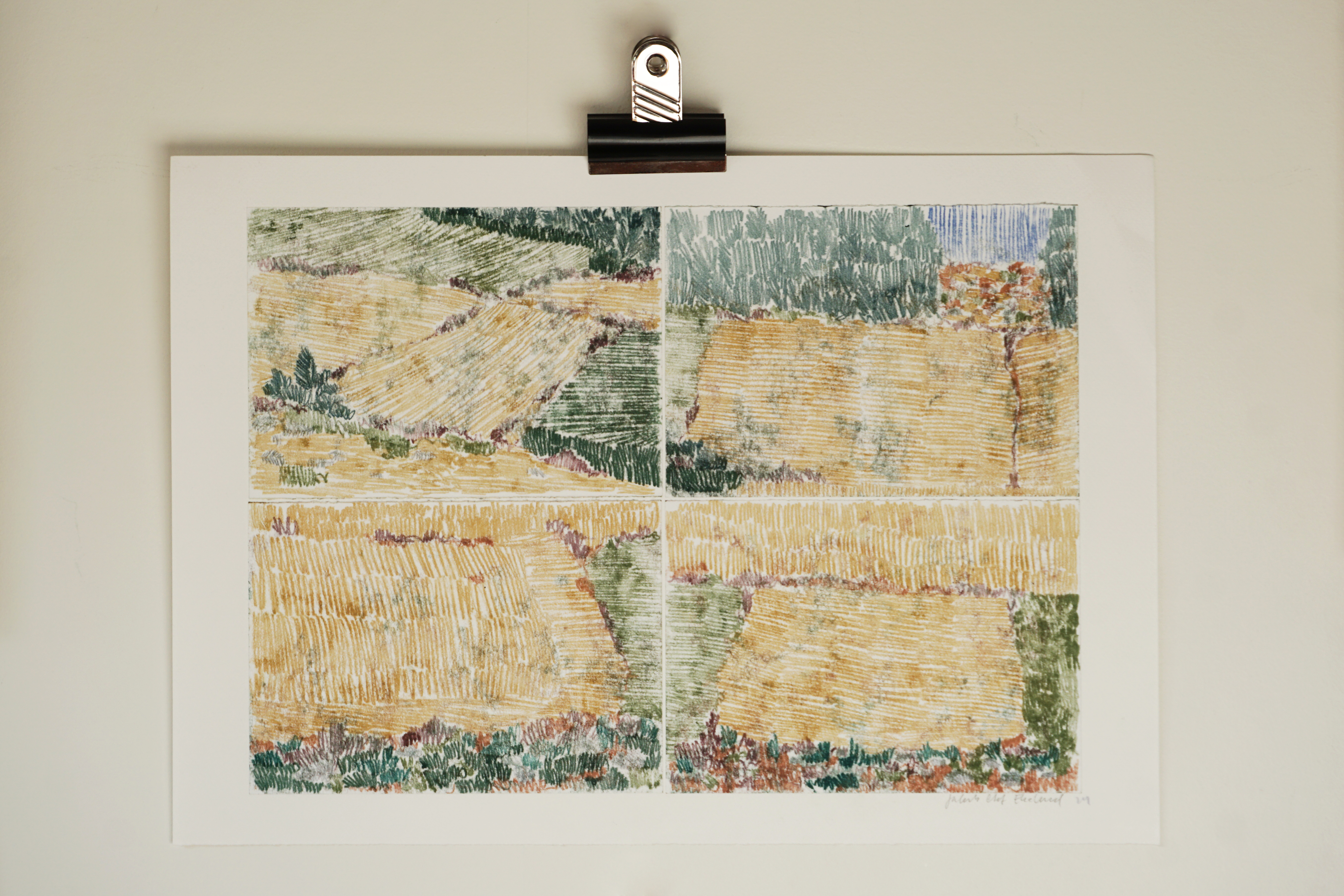 Konstverk, landskap.