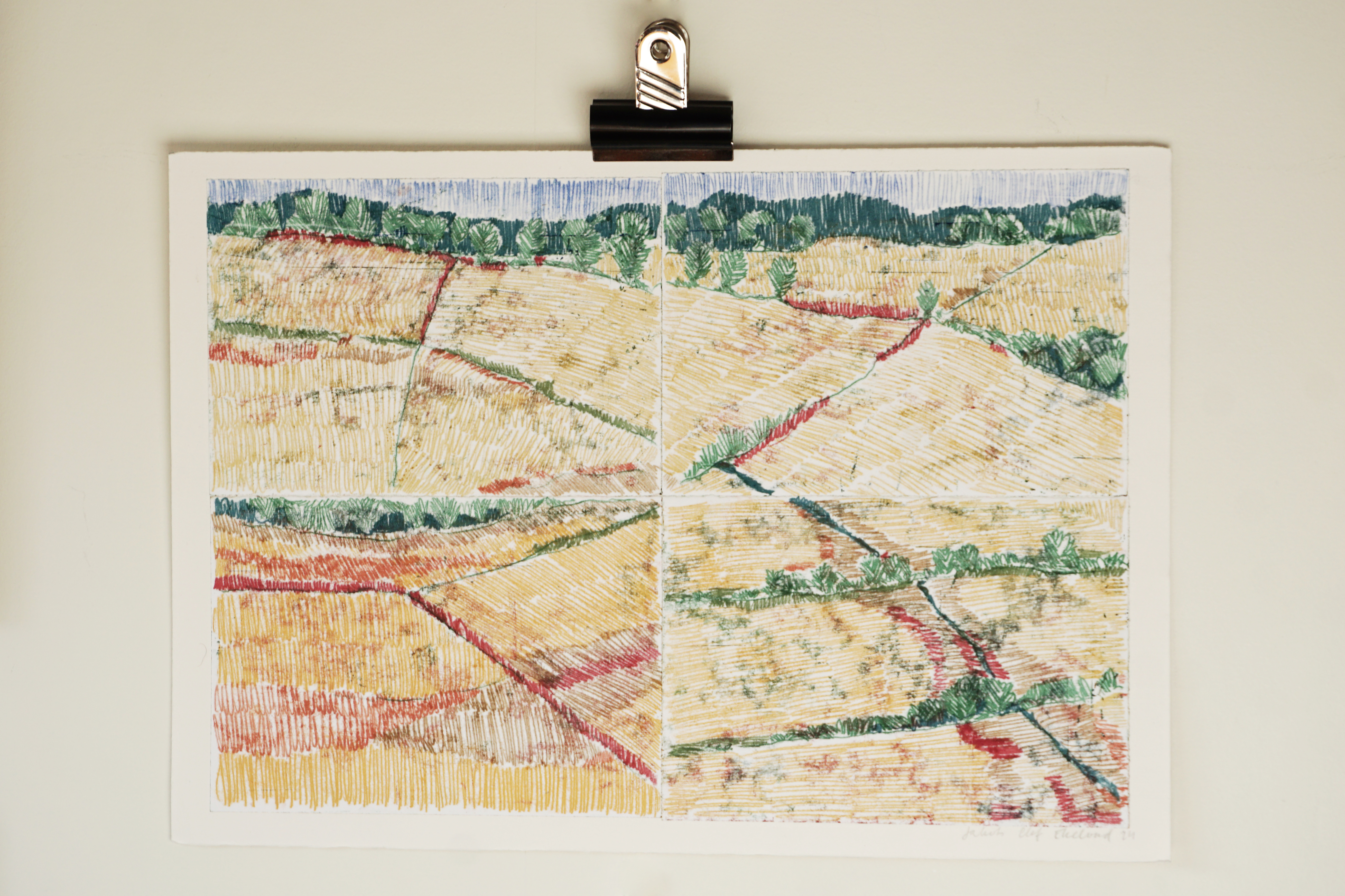 Konstverk, landskap.